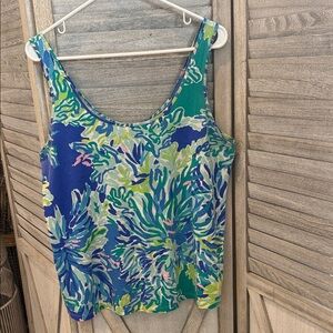 Lilly Pulitzer Blue and Green Tank Top